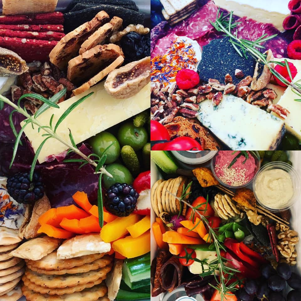Grazing board variety collage
